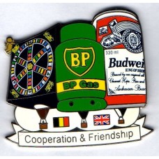 Cooperation & Friendship Triple Pin Silver